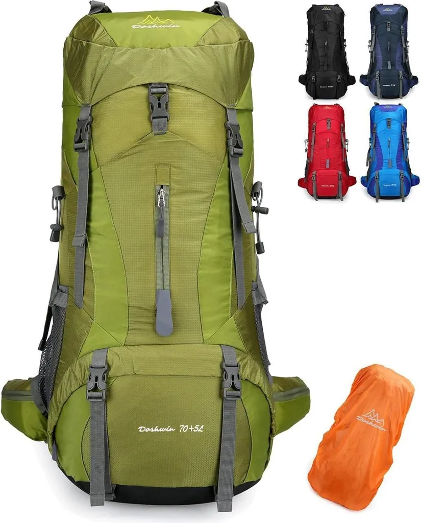 Sac à dos trekking 70L ergonomique contre le mal de dos et l'humidité