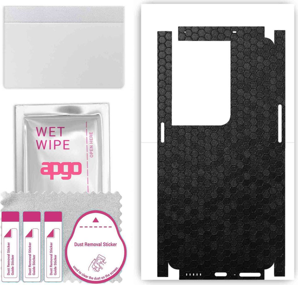 apgo Rückseite + Seiten Schutzfolie, Skin, kompatibel mit Oppo Reno8 Pro 5G, Hinten Displayschutzfolie aus Vinylfolie, kratzfest, einfache Montage...