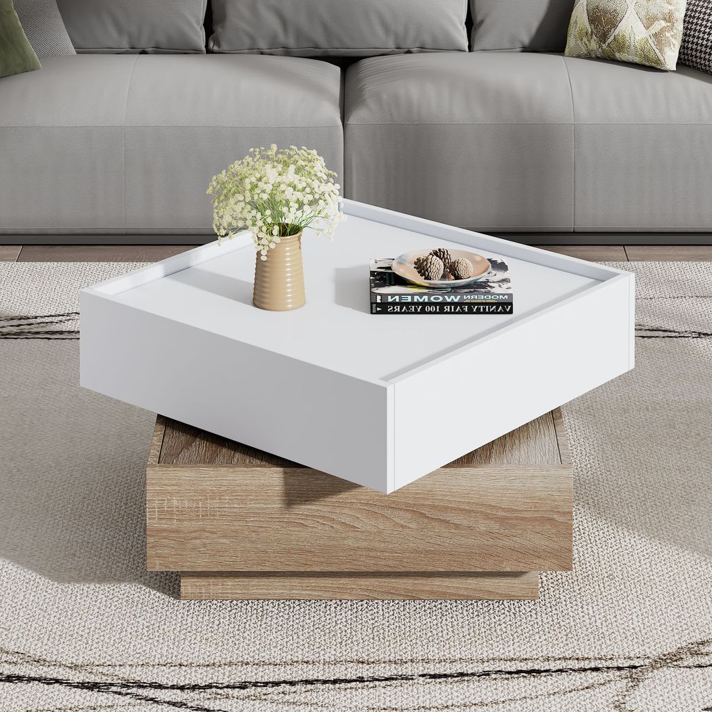 Abrihome 360° Drehbare Tischplatte Couchtisch Produktbild 