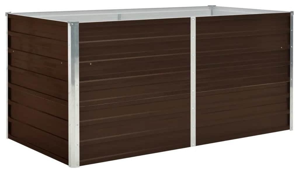 vidaXL Hochbeet Braun 160 x 80 x 77 cm Verzinkter Stahl Produktbild 