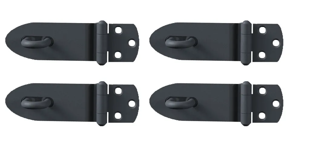 Loquet Ovado traité anti-corrosion gris graphite 100 mm set de 4 pièces
