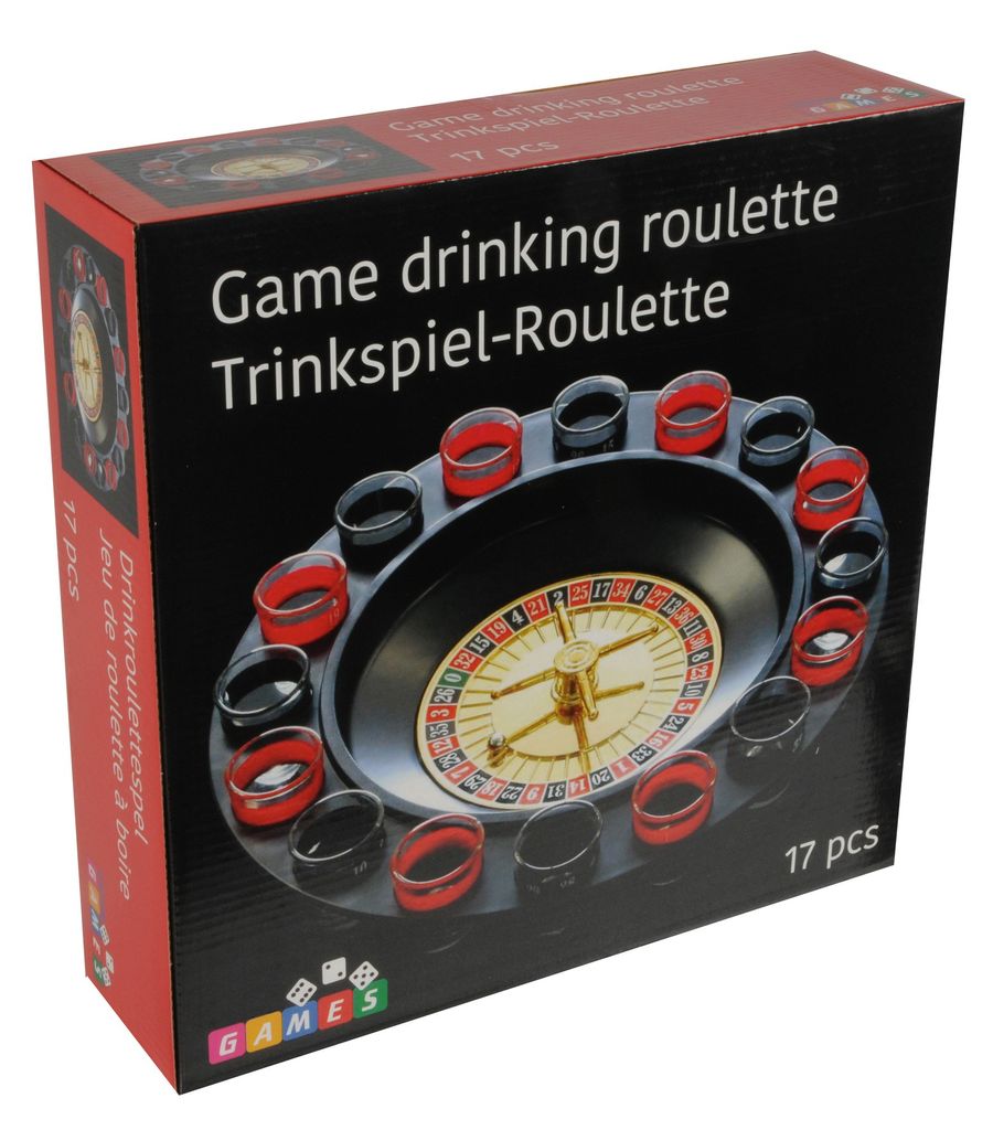 Roulette Partyspiel Trinkspiel Kunststoff 16Gläser Gesellschaftsspiel Erwachsene