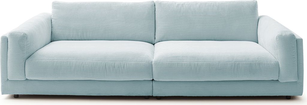 KAWOLA Big Sofa RAINA Cord hellblau