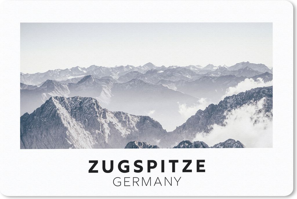 MuchoWow Mauspad Mousepad Deutschland - Berge - Schnee 27x18 cm - Mousepads - Maus Mat - Pad - Mausunterlage - Büroartikel - Desk Matten