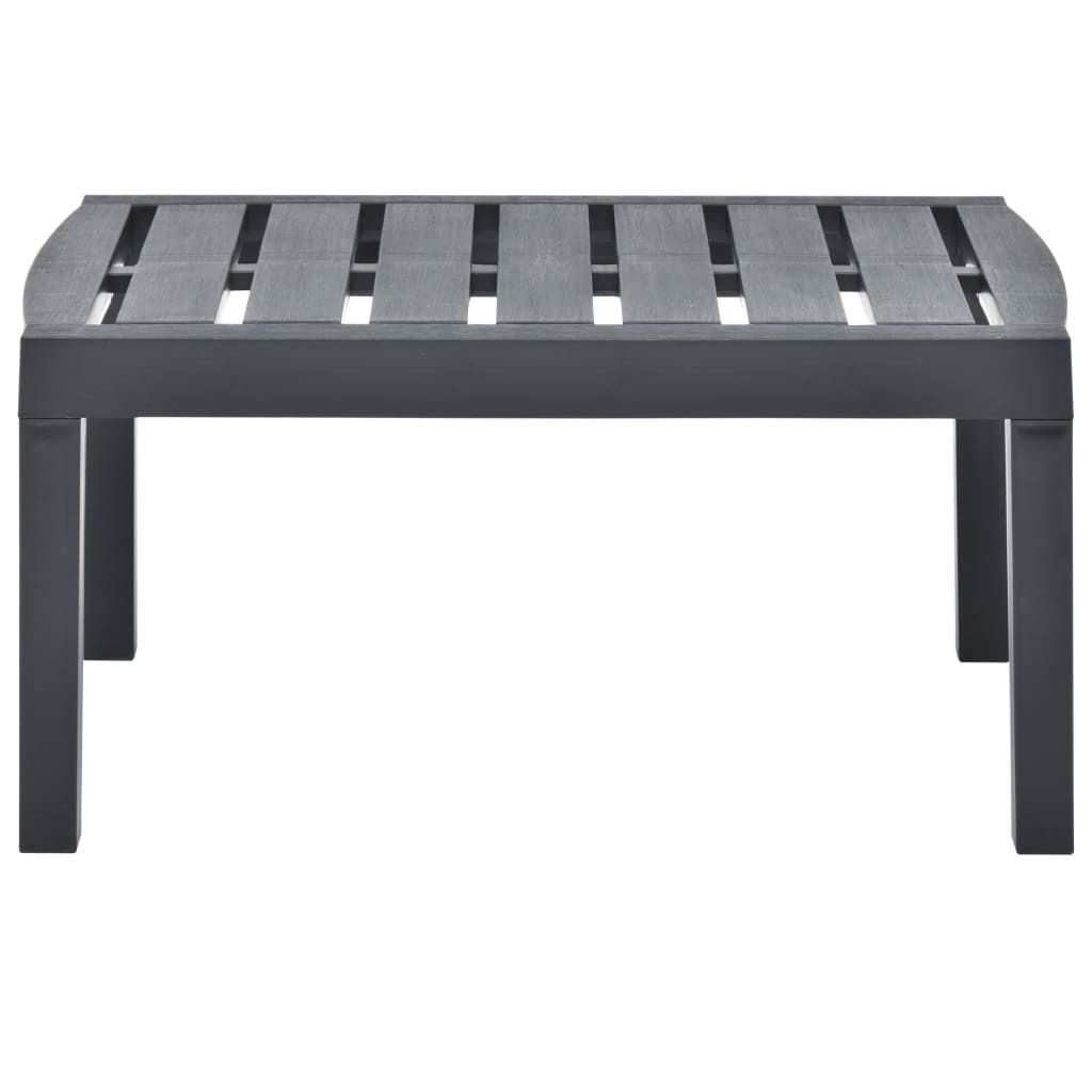 vidaXL Table de jardin anthracite 78x55x38 cm plastique Image du produit 