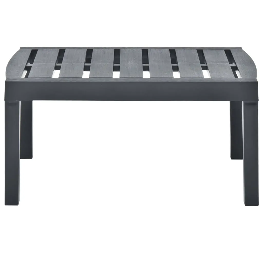 Tavolino Basso da Esterno vidaXL Antracite 78x55x38 cm Plastica