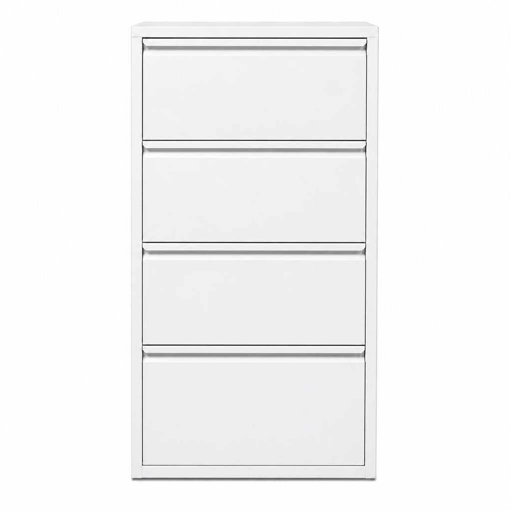 Alveon Schuhkipper Metall 4 Klappen schmal 51 x 15 x 141 cm Produktbild 
