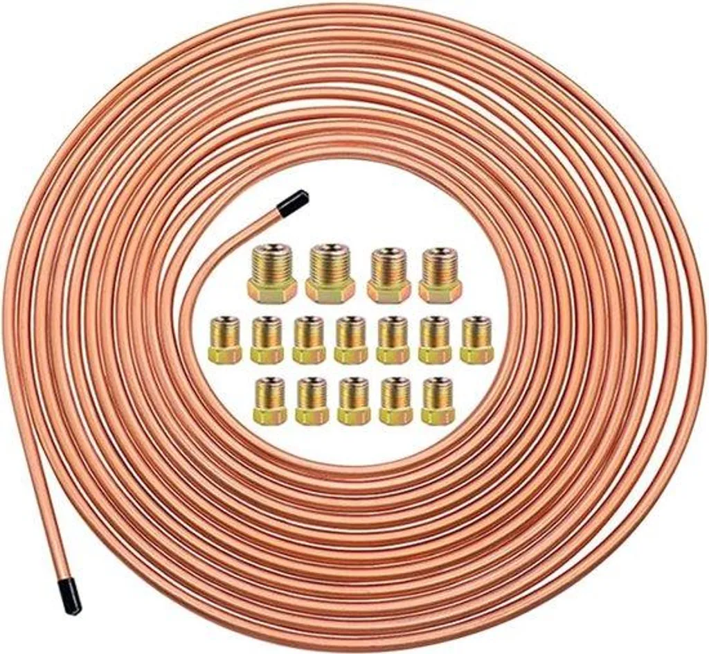 Conduite de frein en cuivre flexible 7,62 m haute résistance corrosion