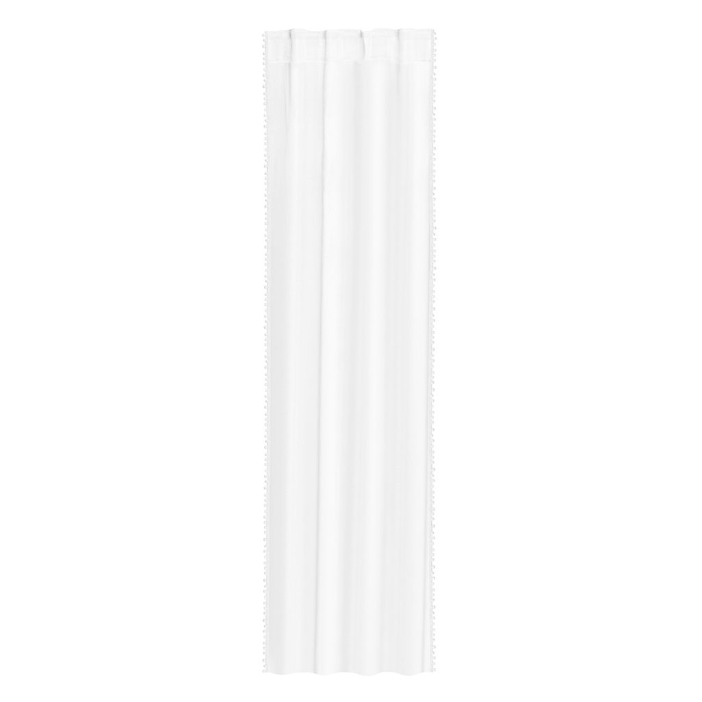 ADI závěs s bambulkami bílý obývací pokoj 140x250 cm HOMLA Obrázek produktu 