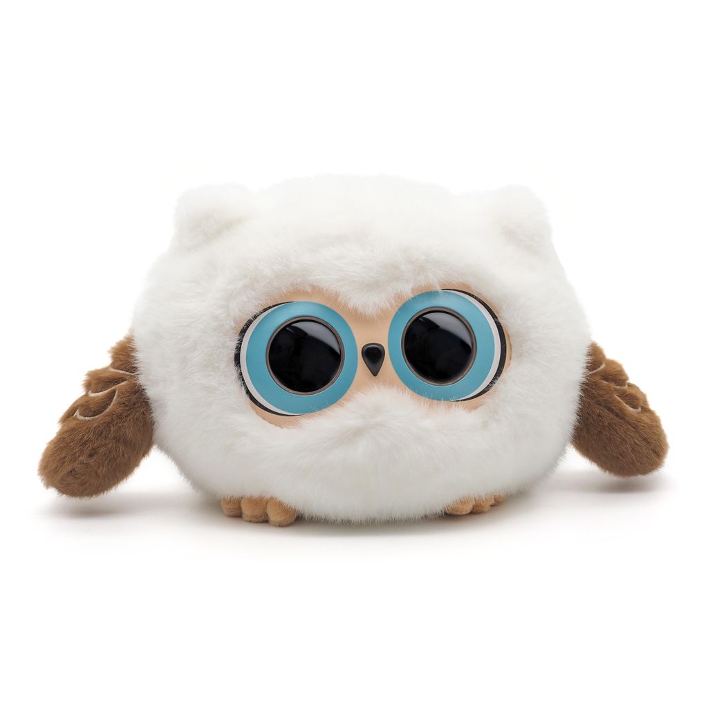 TESLA Bambino Buddy AI: Een slimme, interactieve pluche uil Productafbeelding 