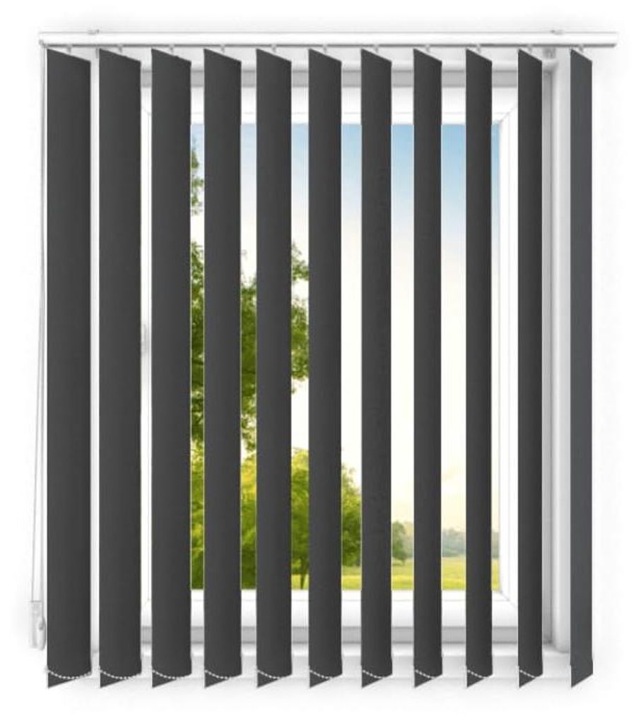 Time4blinds - Lamellenanlage Verdunkelungslamellen - 190x160 cm - Graphit