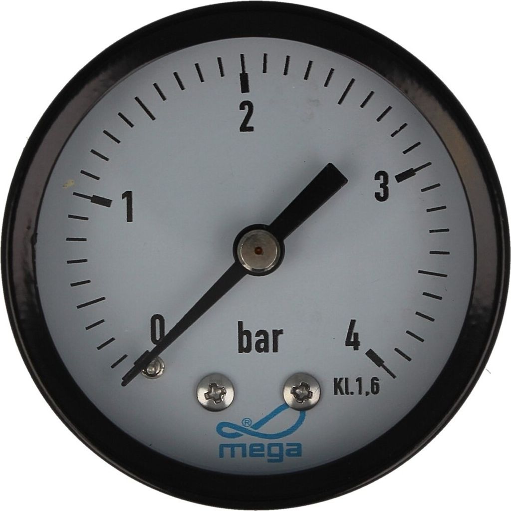 MEGA Druckmanometer 0 - 4 bar - 1/4 Zoll Anschluss nach Produktbild 