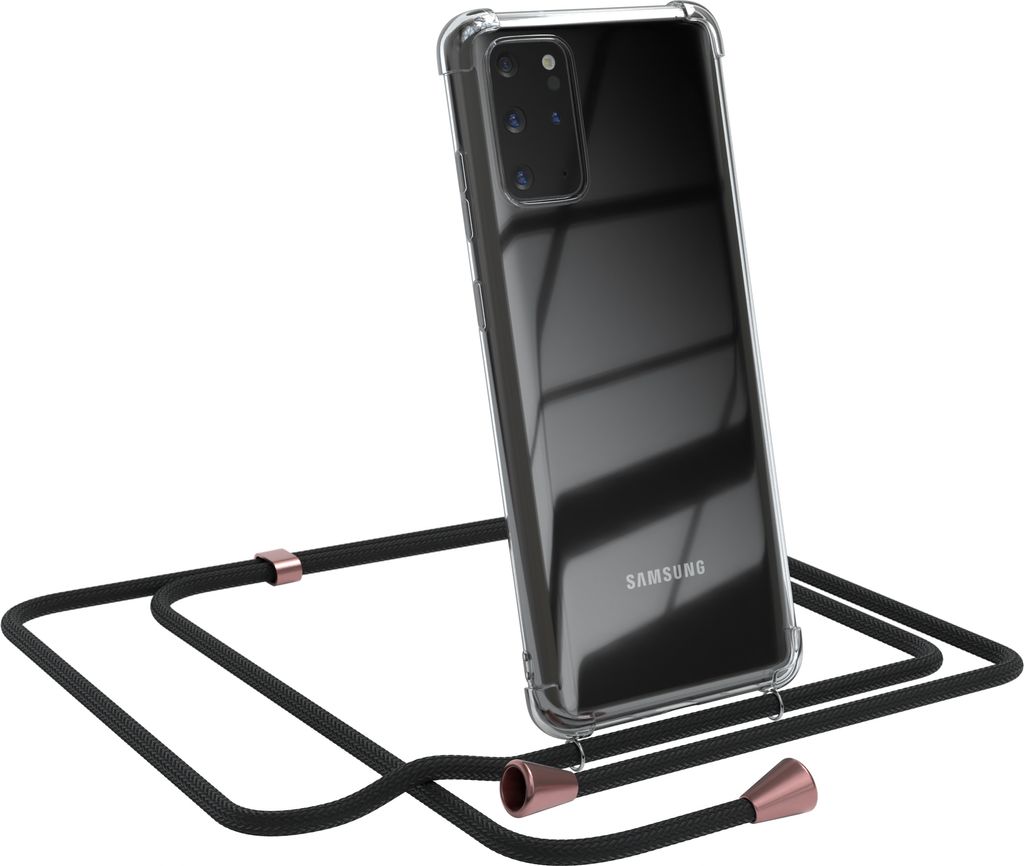 EAZY CASE Handykette kompatibel mit Samsung Galaxy S20 Plus / S20 Plus 5G, Handyhülle mit Umhängeband, Handykordel, Schutzhülle Clear, Band in S...