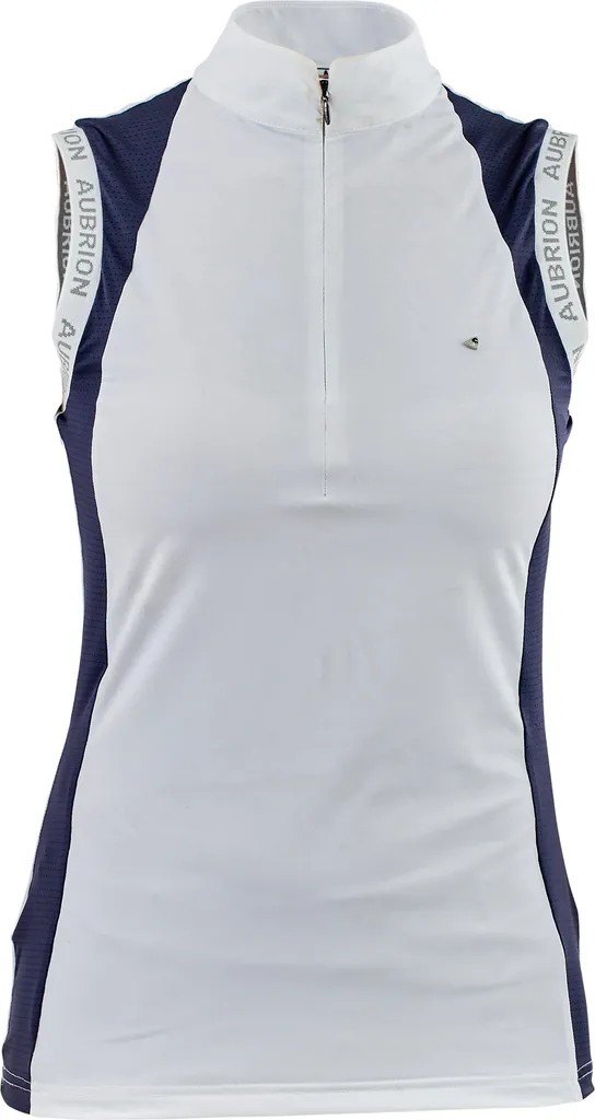 Blouse d'équitation anti-transpiration sans manches Aubrion Newbel Fille