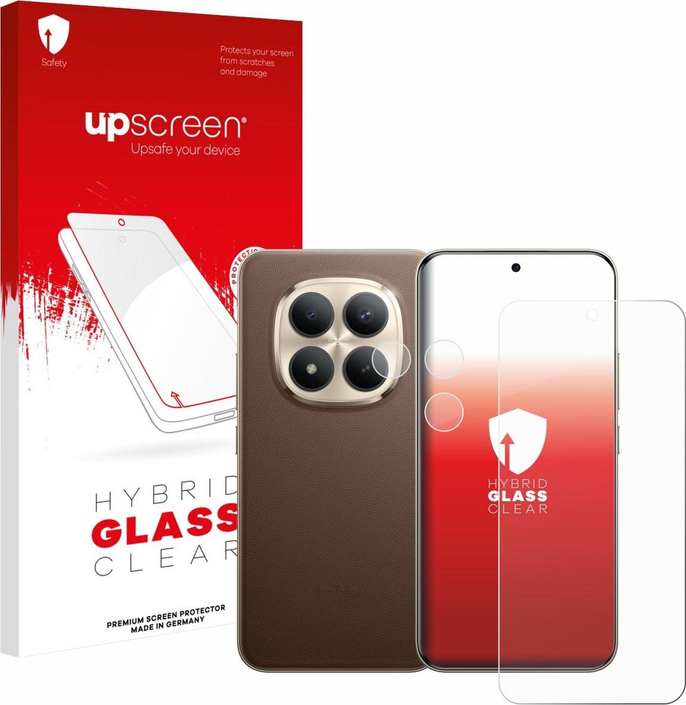 upscreen Schutzglas für Xiaomi Redmi Note 15 Pro Plus 5G (Display+Kamera) Schutzfolie Panzer Folie Glas Display Schutz klar