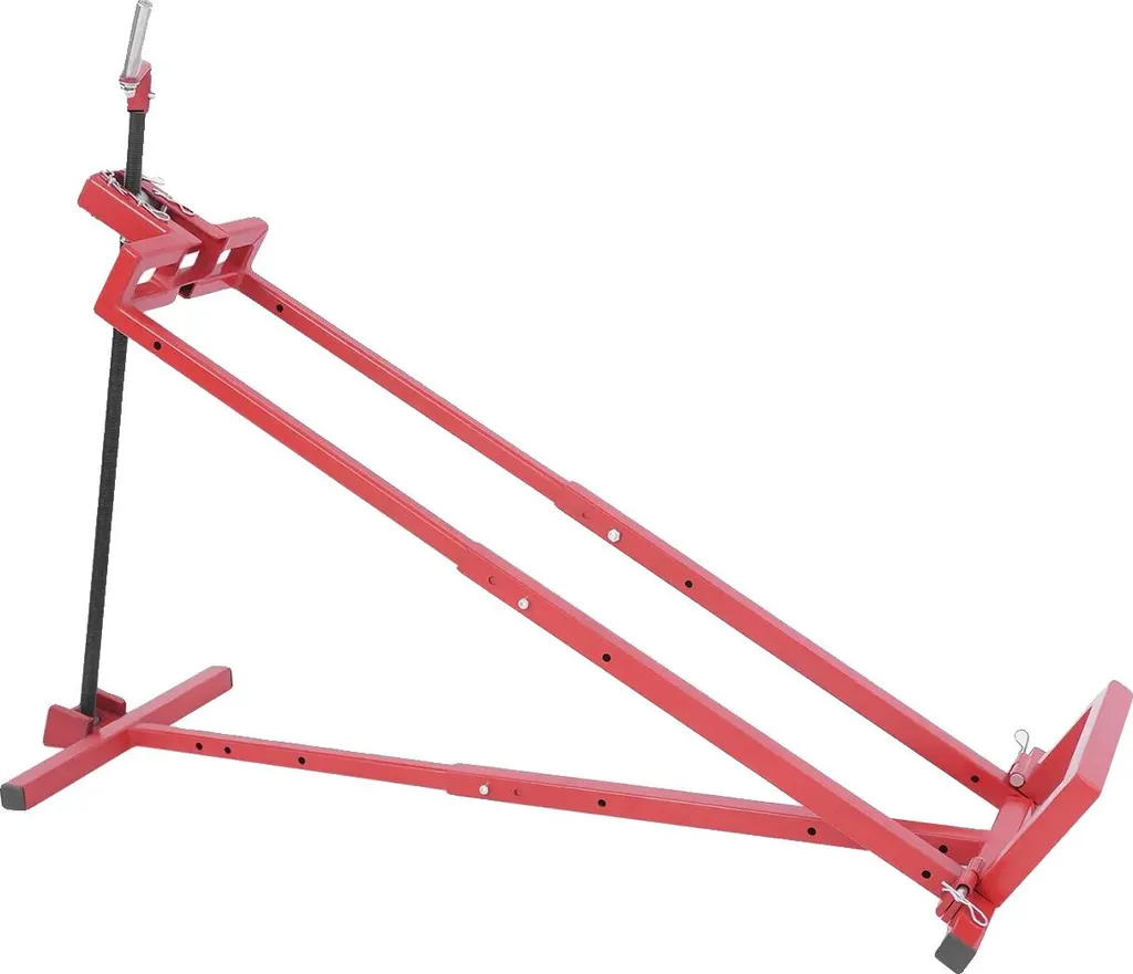 Cric tondeuse 400 kg en acier robuste avec inclinaison réglable, rouge