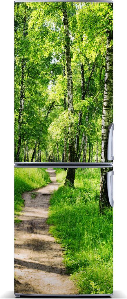 Tulup Kühlschrankdekoration - Magnetmatte - 60 cm x 180 cm - Magnet auf dem Kühlschrank - Birkenwald