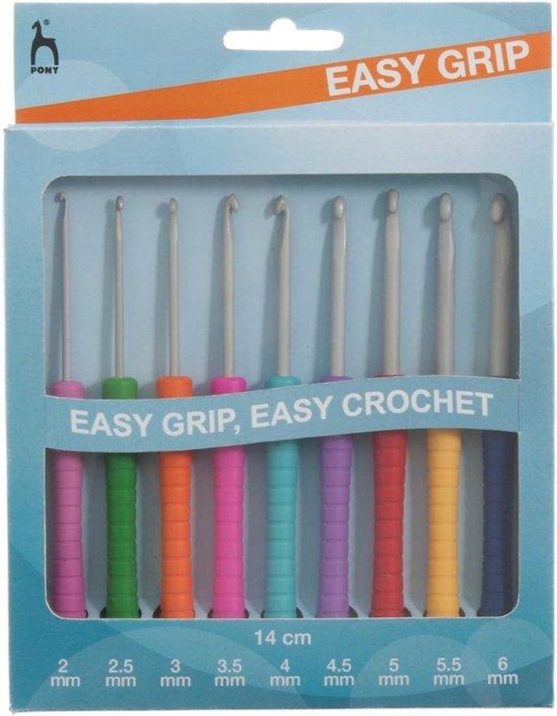 Nadeln-Set ergonomisch 9 Farben Größen 2-6 mm