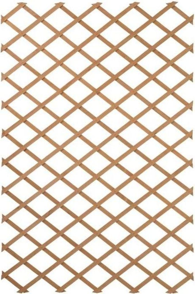 Gartenzaun Rankgitter, Holz, 100 x 300 cm, Braun, Produktbild 