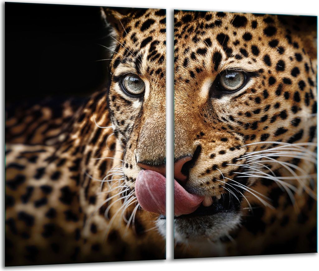 Herdabdeckplatten 2 teilig 30x52 Glaskeramikfeld Abdeckung Glas Blumen