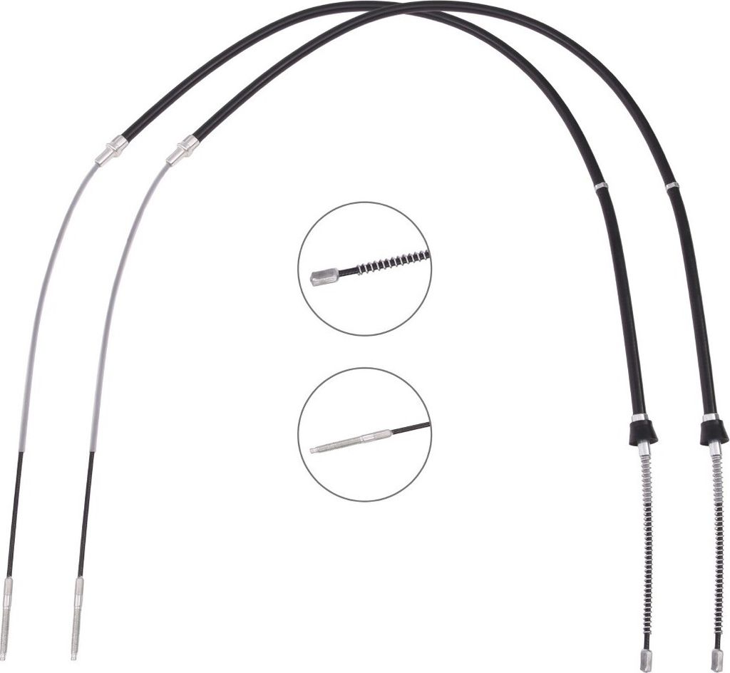 RIDEX Handbremsseil Seilzug Feststellbremse für VW Lupo (6X1, 6E1) Hinten Links Hinten Rechts 124C1149