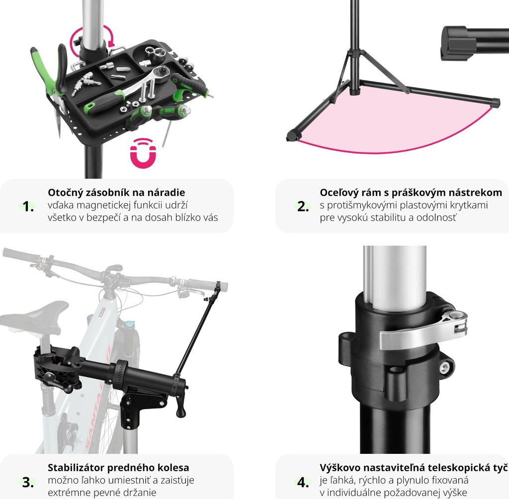 Stojan na bicykel Jan do 50 kg, vhodný pre e-bicykle - Obrázok produktu 5