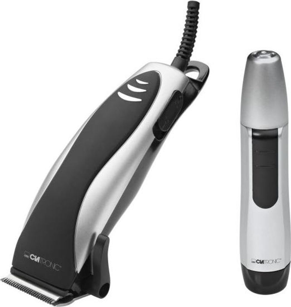 Kit de coupe-barbe CLATRONIC avec 4 peignes + tondeuse nez Image du produit 