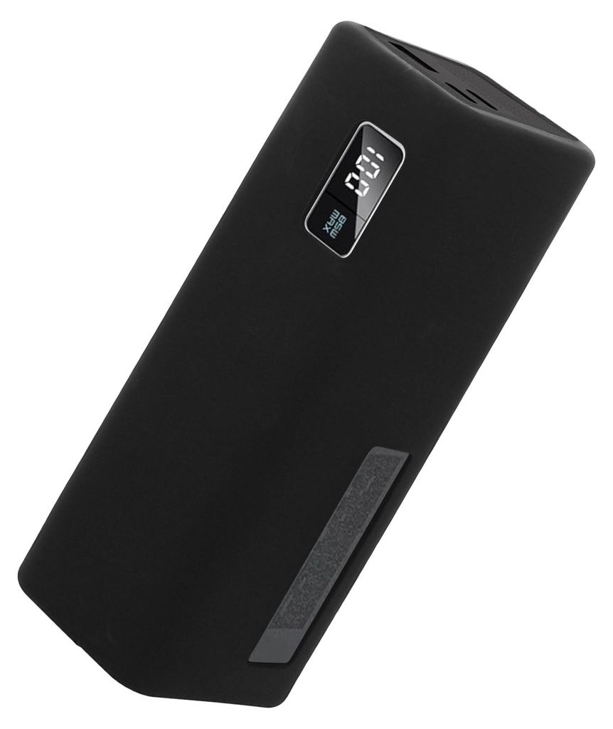 kwmobile Silikon Hülle für CUKTECH Power Bank 20000mAh (PB200) Case - Powerbank Hülle für unterwegs - Tasche für Power Bank - Schwarz