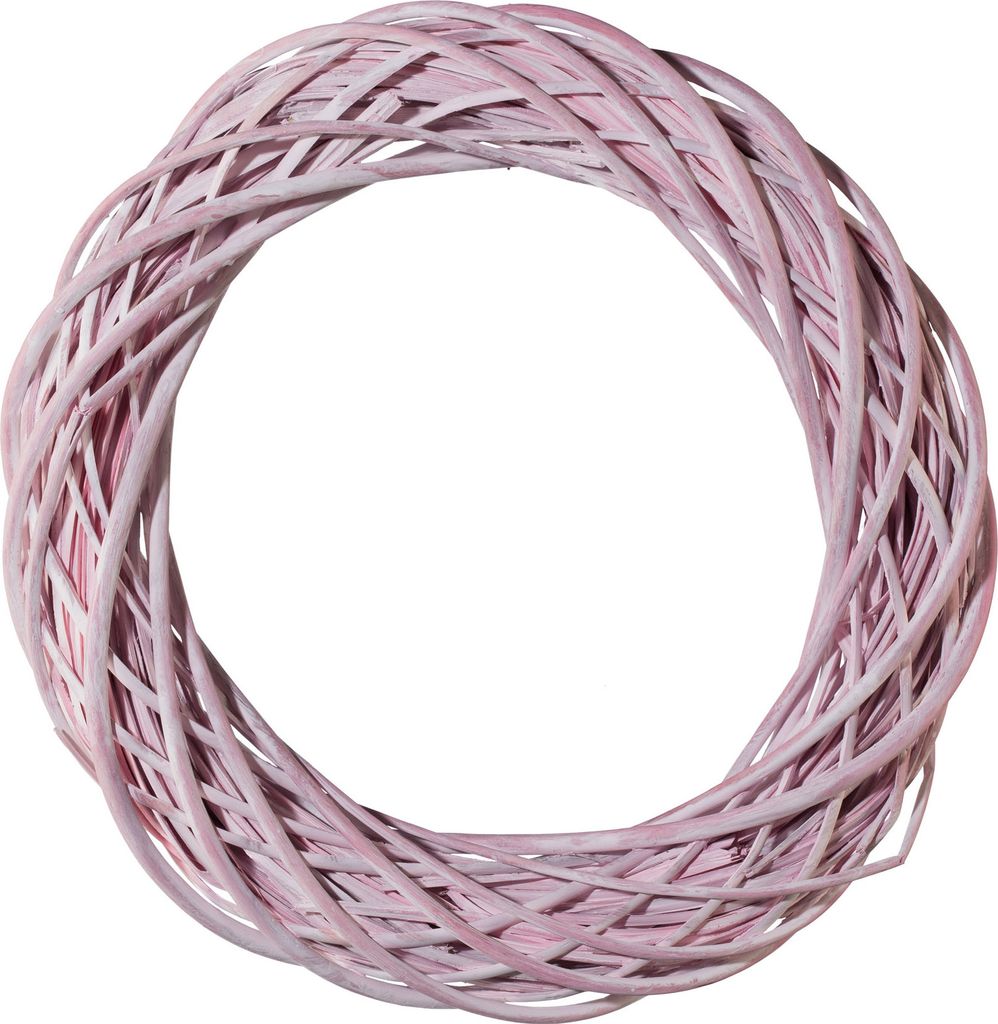 Rattan Kranz Rosa washed Ø 40 cm