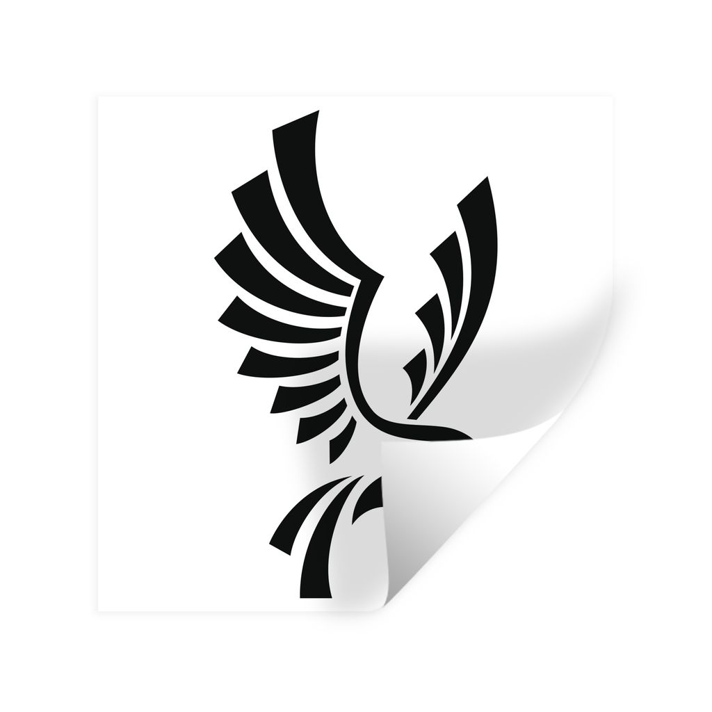 MuchoWow Wandtattoo Wandsticker Wandaufkleber Illustration mit dem Symbol eines Adlers 30x30 cm Selbstklebend und Repositionierbar - Repositionie...