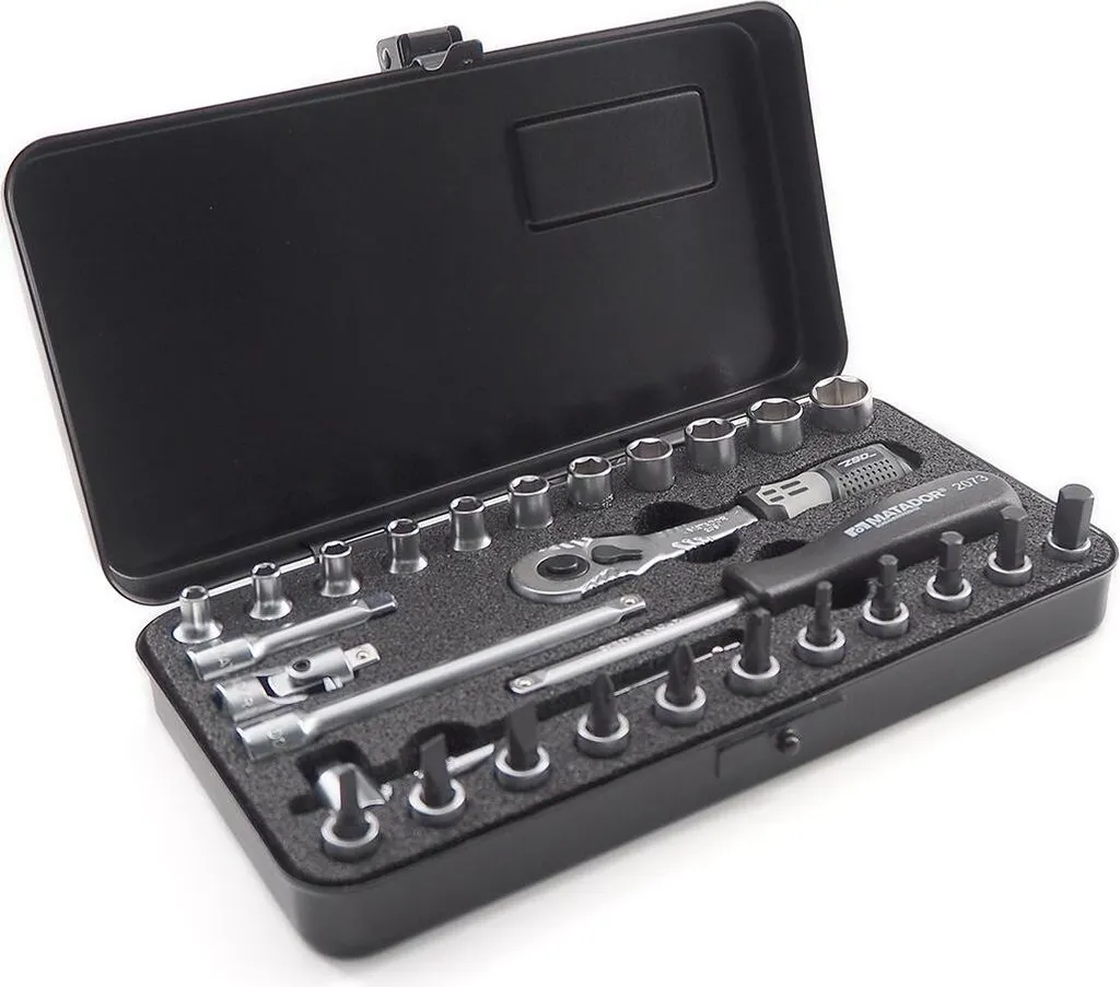 Set Chiavi a Bussola 1/4" 28 Pezzi Professionale | Acciaio Cr-V 4-13mm