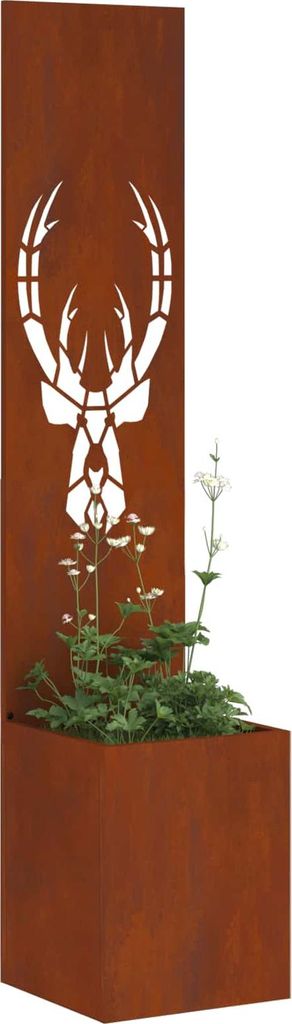 Garten Sichtschutz-Leinwand Rostig 32 x 150 cm Wetterfeststahl
