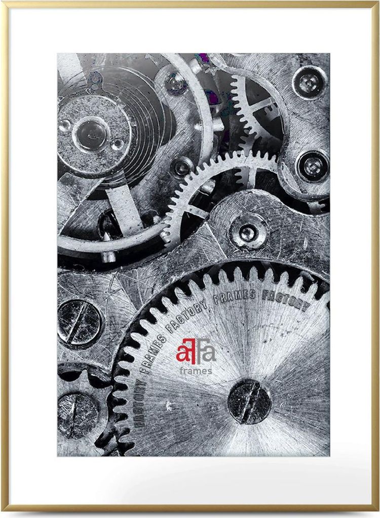Cadre Foto Aluminium RahmenFabrik 60x80 cm Doré