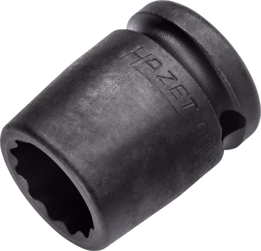 Hazet Schlag-Maschinenschrauber Steckschlüsseleinsatz 900SZ-18, 1/2 (12,5 mm) Vierkant hohl, Außen Doppelsechskant-Tractionsprofil, SW 18 mm
