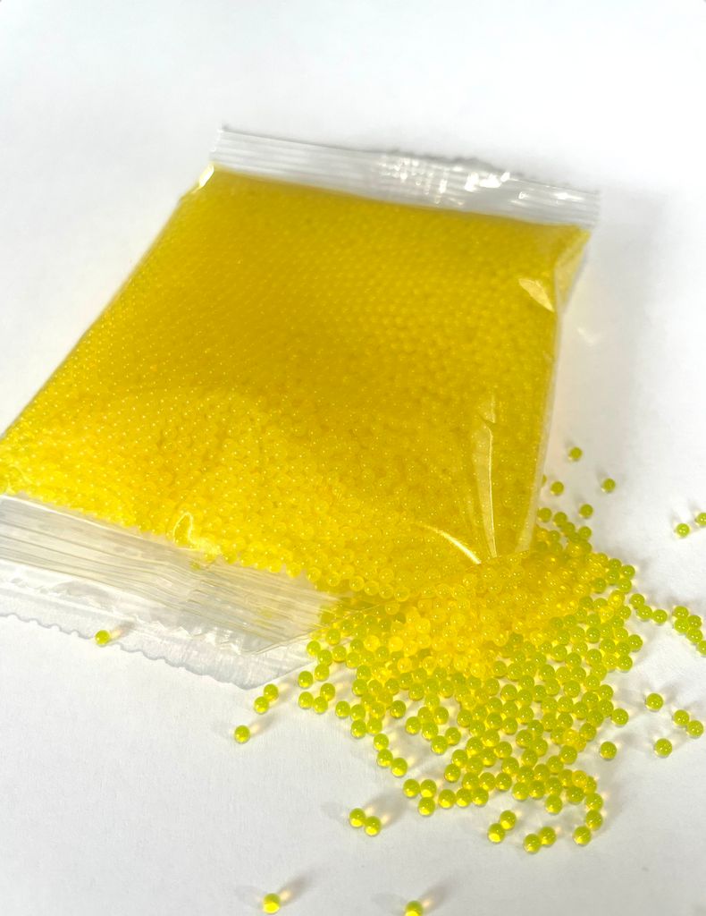 Bälle – 10.000 Stück – 7–8 mm – Gelb – Orbeez – Wasserabsorbierende Bälle – Wasserbälle – Gelbälle Transparent – Wasse...