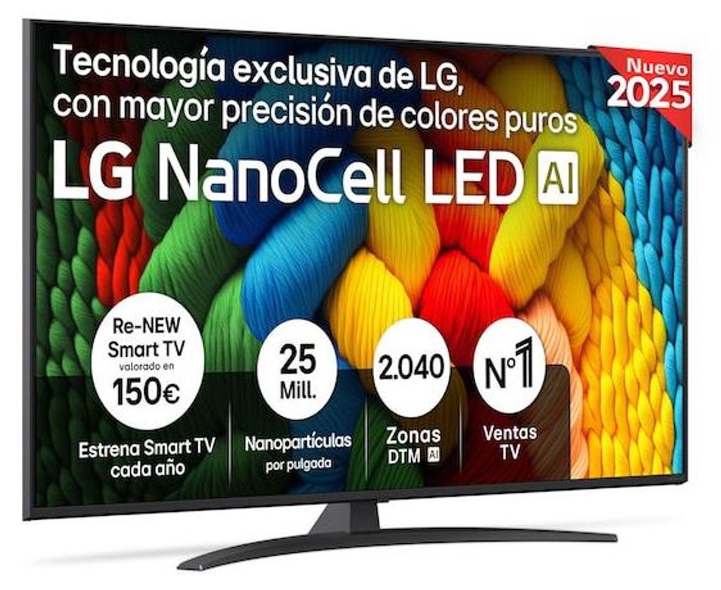 LG NanoCell AI 55NANO81A6A 139,7 cm (55") 4K Ultra HD Smart Immagine del prodotto 