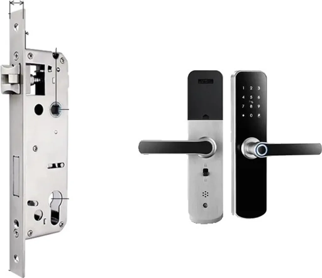 Verrou numérique à empreinte digitale étanche modèle 3585 gris argent