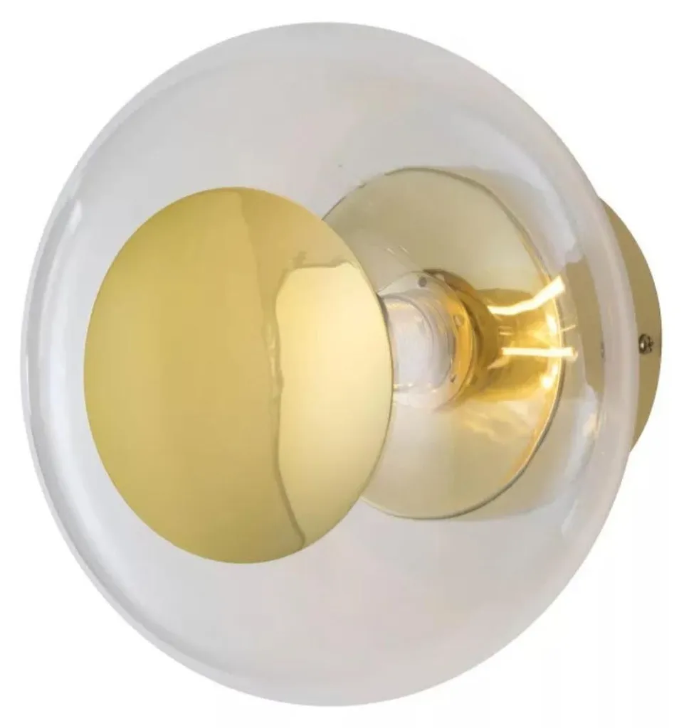 Applique murale aluminium doré Sollux Gleam 20 - Éclairage chic et robuste