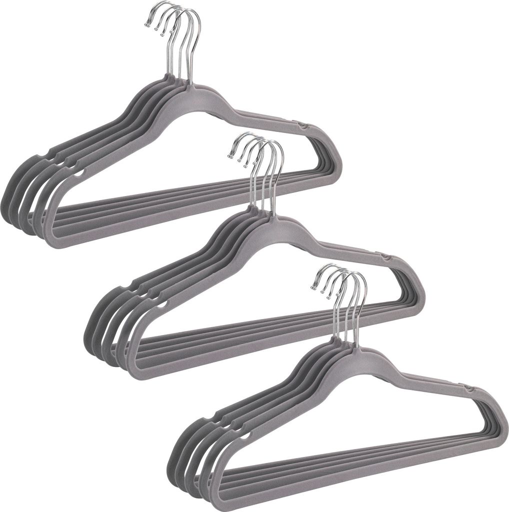 WENKO 15er Set Kleider Bügel Hemden Wäsche Garderoben Produktbild 
