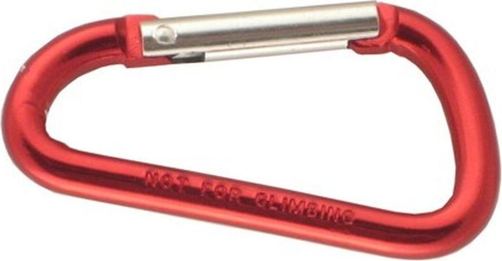 Karabinerhaken aus Aluminium, 80 mm, rot, für Seile bis 16 Produktbild 