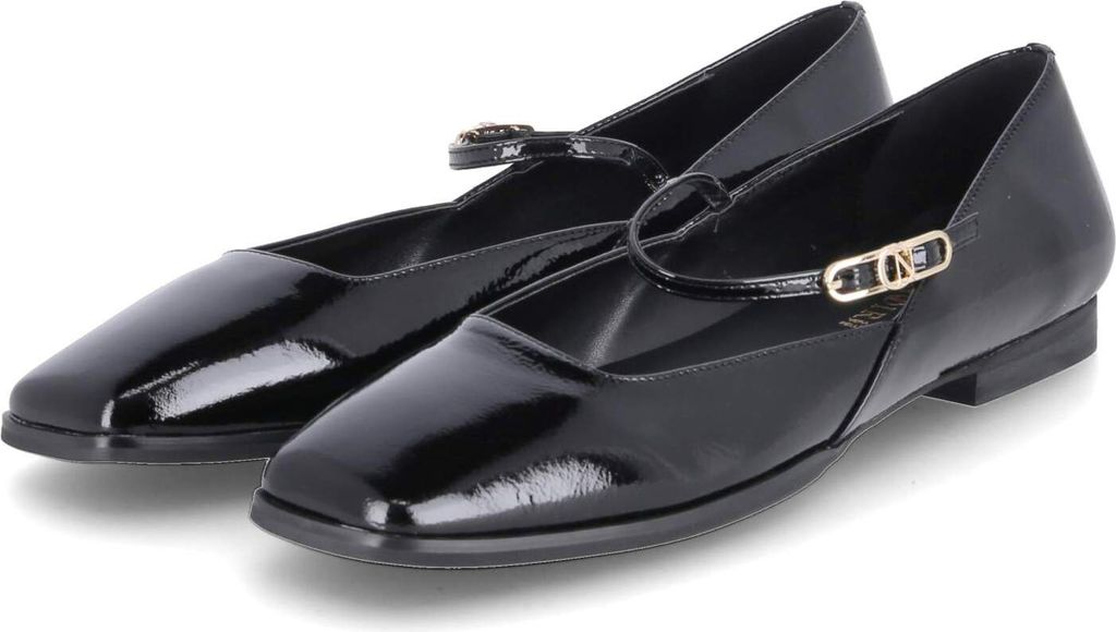 CafèNoir Damen Spangenballerinas Ballerinas Schwarz Größe: 36