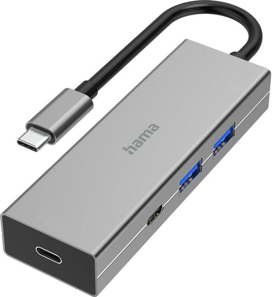 Hama USB-C Hub 4 Ports, Power Delivery, USB 3.2, Thunderbolt