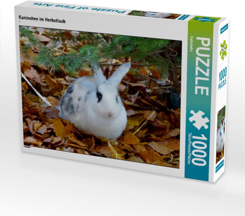 Calvendo Kaninchen im Herbstlaub 1000 Teile Puzzle quer 640x480mm, CALVENDO; 7315186