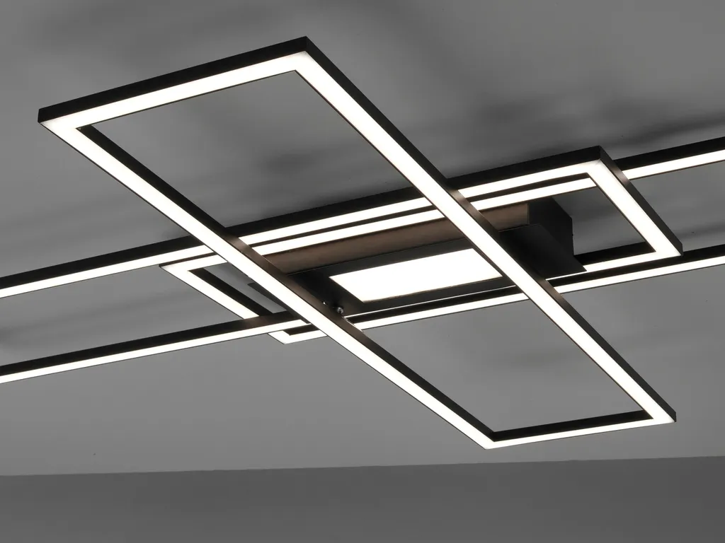 Lampada Soffitto LED 99cm Nera Dimmerabile Telecomando 230V - 17