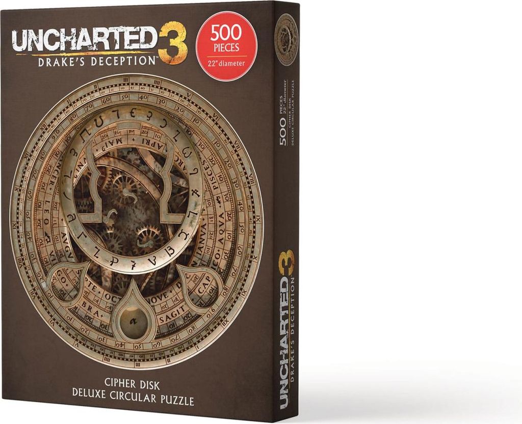 Uncharted Puzzle Cipher Disk Circular Deluxe (500 Teile)