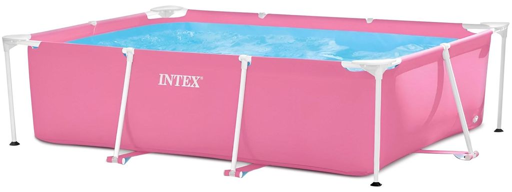 INTEX Metallrahmen Aufstellpool Rosa 220 x 150 x 60 cm Produktbild 