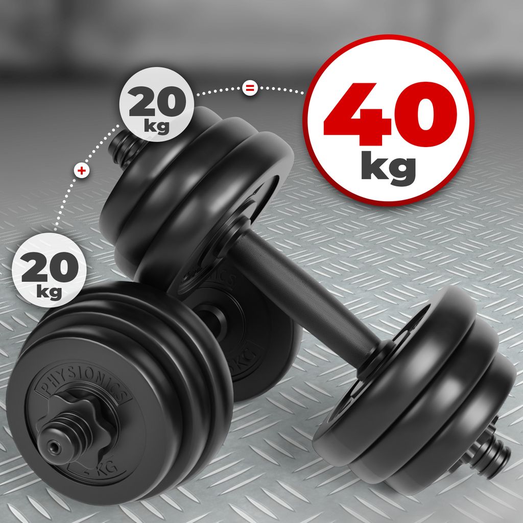 Chrom Kurzhantel 10 kg 20kg 40kg Hanteln Set Hantelset Gewichte Hantelscheiben 