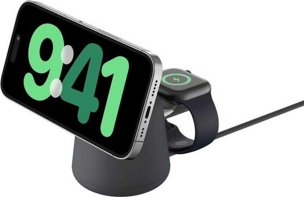 Belkin BOOST Charge PRO 15W mag. Lad.Qi2 2in1 dklgrau Immagine del prodotto 