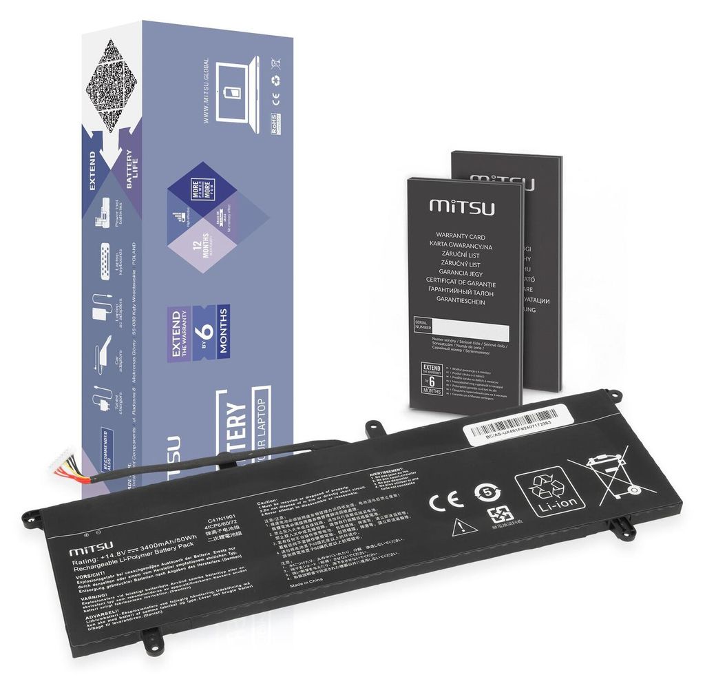 C41N1901 Akku für Asus ZenBook Duo 14 UX481 UX481FA UX481FL Produktbild 