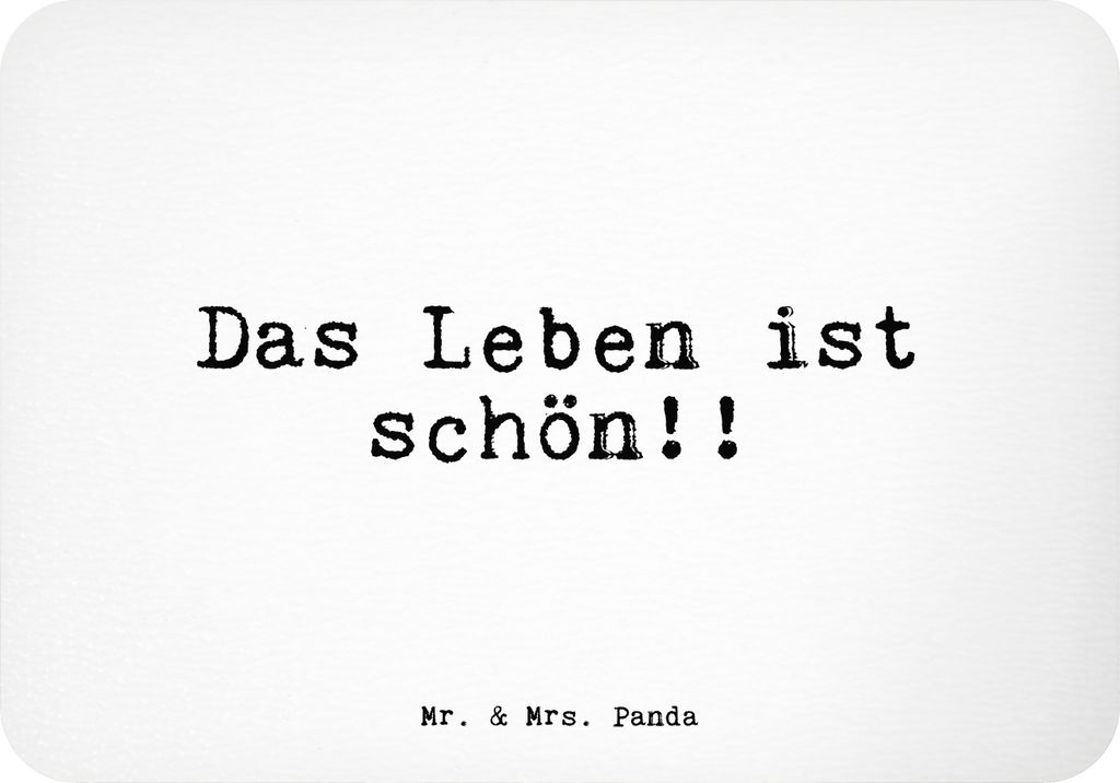Mr. & Mrs. Panda magnet Das Leben ist schön!!... - Weiß - Geschenk, Weisheit, Notizhalter, Spruch, Kühlschrankmagnet, Sprüche, wandmagnet, zett...